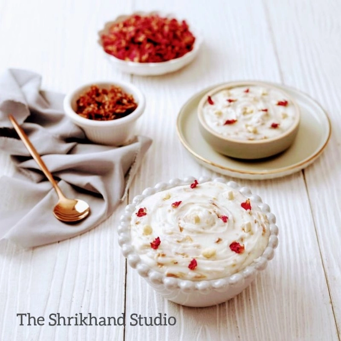 Kaju Gulkand Shrikhand.