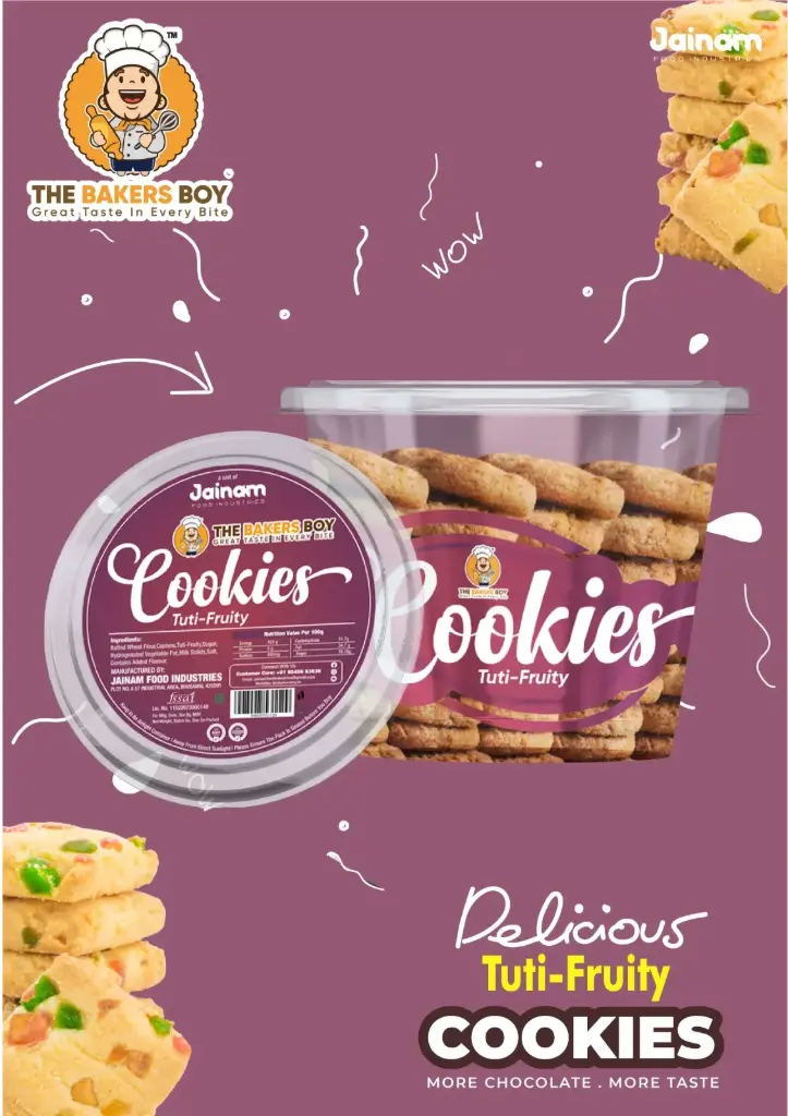 Jainam Cookies Tutti-Fruity (200g)