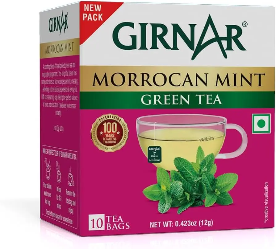 Girnar Green Tea Morrocan Mint (1.2g*10bags=12g)