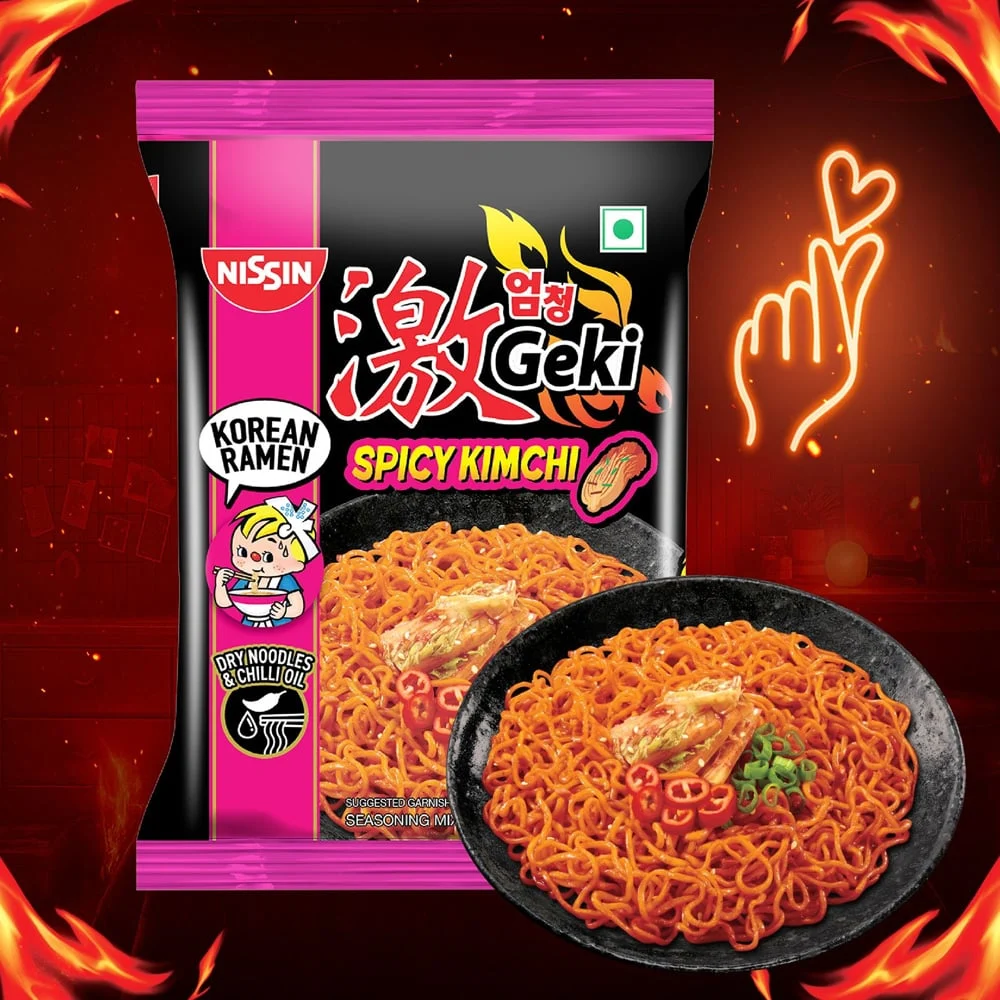 Geki Spicy Kimchi Noodles (80g)(60/-)