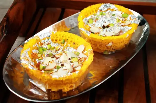 Coin Malai Ghevar (Pure Ghee)